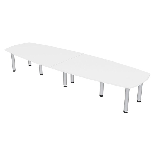 45 in W, 145 in L, 29 in H, Engineered Wood Top, White
